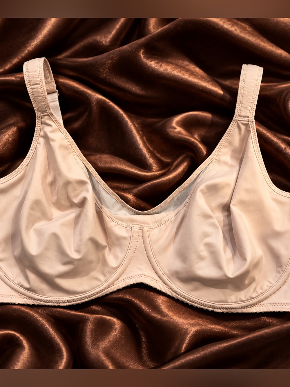 Shecurve Beige 38G Full Coverage Underwire Unlined Support Bra Nude NWOT